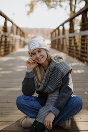 Tan knit Beanie